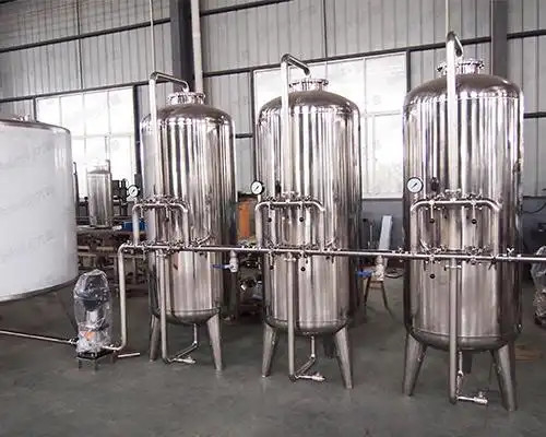 Pharmaceutical Industry 6000L/H Industrial Water Filtration Quartz Sand / Manganese Filtration 600kg